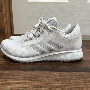 Adidas Cloud White & Silver Metallic Edge Lux 4 Sneakers